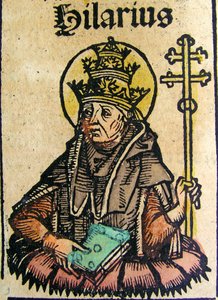 Portrait du pape Hilaire, publié dans la Chronique de Nuremberg - German School