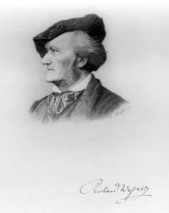 Portrait de Richard Wagner (1813-83) compositeur allemand, gravé par Robert Reyher (1838-77)