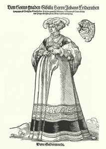 Portrait de Sibylle, Duchesse de Saxe - German School