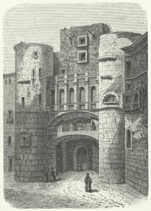 Porte Praetoria et Placa Nova, Barcelone (gravure)