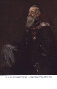 Prince régent Luitpold de Bavière (lithographie couleur) - German School