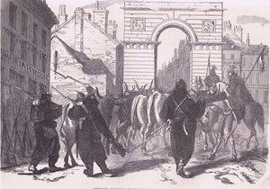 Troupes de fourrage prussiennes ramenant du bétail, Histoire de la guerre entre la France et l