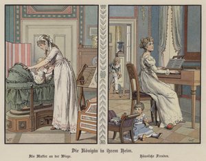 La reine Louise de Prusse chez elle - German School