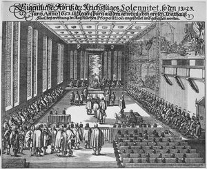 Reichstag de Ratisbonne dans la grande salle du conseil, Ratisbonne - German School