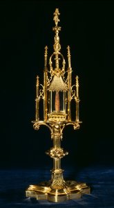 Reliquaire monstrance avec morceau de croix, Augsbourg, vers 1490
