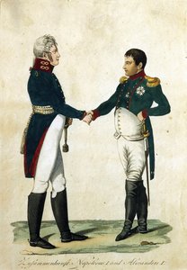 Rencontre de Napoléon et le tsar Alexandre I - German School