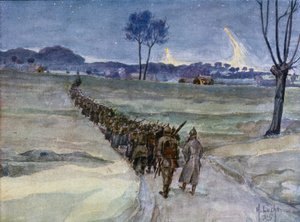 Renforts arrivant pour les tranchées, Ypres