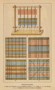 Sets de table en tige et en tissu (lithographie couleur)