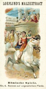 Jeux romains - course de chevaux sans selle - German School