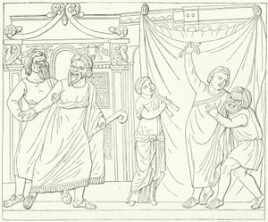 Scène de théâtre romain, peut-être d