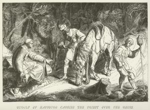 Rodolphe de Habsbourg porte le prêtre sur la Reuss