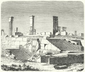 Ruines du palais de Xerxès à Persépolis - German School
