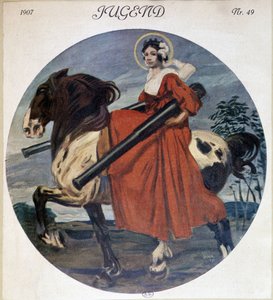 Saint Barbe avec des canons - dans « Jugend »