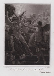 Satan décide de tuer le Messie (gravure) - German School