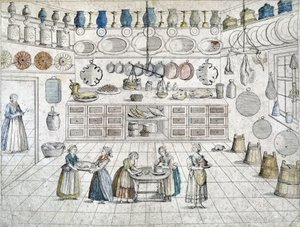 Serviteurs dans la cuisine, Allemagne - German School