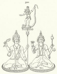 Shiva, Vishnu et Krishna, dieux hindous