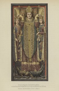 Siegfried von Eppstein, archevêque de Mayence de 1230 à 1249, avec les rois allemands Henri Raspe, landgrave de Thuringe, et Guillaume II de Hollande, comte de Hollande et de Zélande - German School