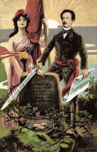 Carte postale de propagande socialiste - German School
