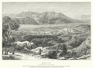 Sparte, Grèce antique (gravure)