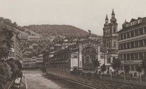 Colonnade de Sprudel (lithographie) - German School