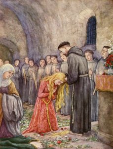 Saint François coupant les cheveux de Sainte Claire d