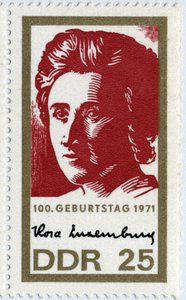Timbre représentant Rosa Luxembourg (ou Luxemburg) - German School