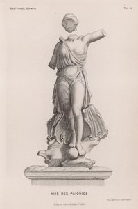 Statue de Niké, déesse grecque de la victoire, par Paionios, excavée à Olympie, Grèce - German School