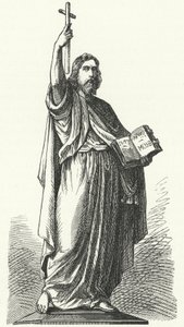 Statue de Saint Boniface (c675-754), missionnaire anglo-saxon dans les régions germaniques de l