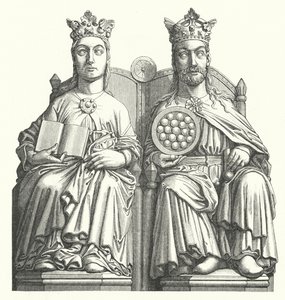 Statues à la cathédrale de Magdebourg appelées 