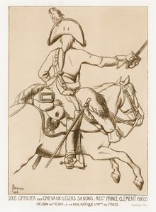 Sous-officier des chevau-légers de Saxe, Régiment du Prince Clément - German School