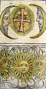 Parhélies et parasélènes, publié dans la Chronique de Nuremberg, 1493