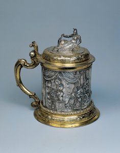 Chope, le corps ciselé avec une scène représentant Alexandre et la légende du nœud gordien, Danzig, vers 1680