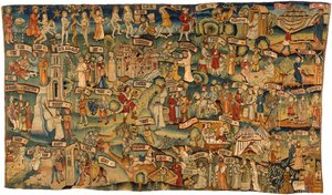 Tapisserie représentant trente-six scènes de l