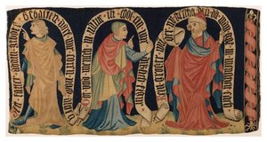 Fragment de tapisserie représentant Trois Prophètes, de Franconie - German School