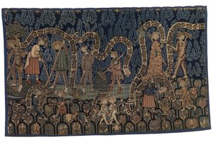 Tapisserie illustrant le mois de juillet, vers 1400-25 - German School