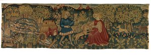 Bande de tapisserie représentant la Vierge et la Licorne - German School