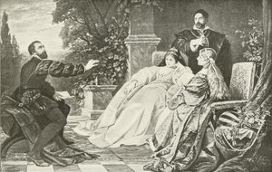 Tasso et les deux Éléonores (gravure) - German School