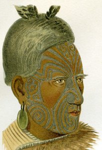 Visage tatoué d