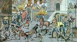 Atrocités terribles commises à Paris, 10 août 1792 - German School