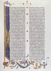 La Bible à 36 lignes, imprimée par Gutenberg (vélin) - German School