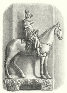 Le Cavalier de Bamberg, statue à la cathédrale de Bamberg, Allemagne - German School