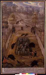 La chasse au sanglier, vers 1619 - German School