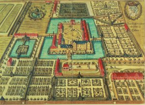Le château du prince de Kothen, tiré de la "Topographia" de Mattheus Merian l