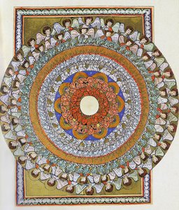 Le Chœur des Anges. Miniature du Liber Scivias par Hildegarde de Bingen, vers 1175 - German School