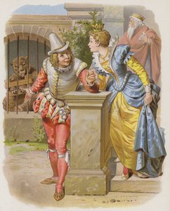 Le petit tailleur malin (Vom Klugen Schneiderlein) (chromolithographie) - German School