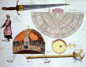 Les regalia du couronnement de la Hongrie - German School