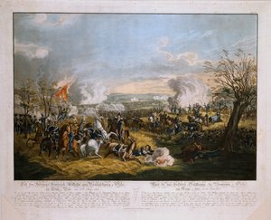 La mort du duc Frédéric-Guillaume de Brunswick (1771-1815) - à la bataille de Quatre Bras, 16 juin 1815, publié par J.L. Rugendas, 1815 - German School