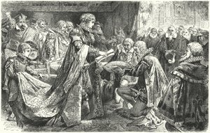 La noblesse néerlandaise devant Marguerite de Parme, gouverneur des Pays-Bas espagnols, 1559 - German School