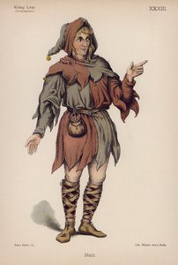 Le fou, du Roi Lear de Shakespeare - German School
