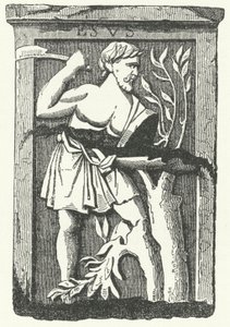 Le dieu gaulois Esus (gravure) - German School